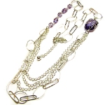 My layered necklace in sterling silver and amethyst